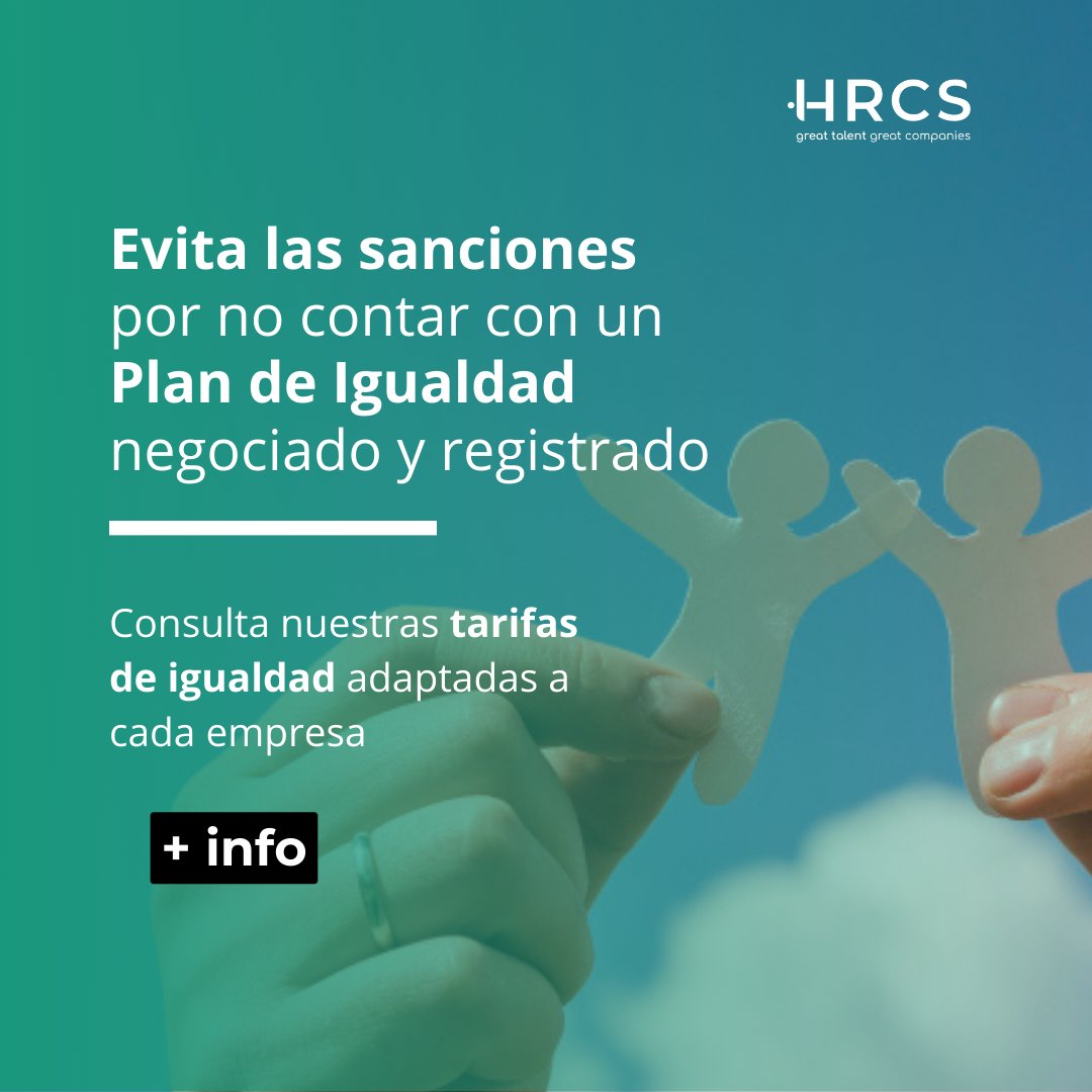 🔴 𝗘𝘃𝗶𝘁𝗮 𝗹𝗮𝘀 𝘀𝗮𝗻𝗰𝗶𝗼𝗻𝗲𝘀 𝗽𝗼𝗿 𝗻𝗼 𝗰𝗼𝗻𝘁𝗮𝗿 𝗰𝗼𝗻 𝘂𝗻 𝗣𝗹𝗮𝗻 𝗱𝗲 𝗜𝗴𝘂𝗮𝗹𝗱𝗮𝗱 𝗻𝗲𝗴𝗼𝗰𝗶𝗮𝗱𝗼 𝘆 𝗿𝗲𝗴𝗶𝘀𝘁𝗿𝗮𝗱𝗼

Consulta nuestras tarifas adaptadas a cada necesidad ➡️ hrcs.es/planes-de-igua…

#HRCS #Málaga #RRHH #RecursosHumanos