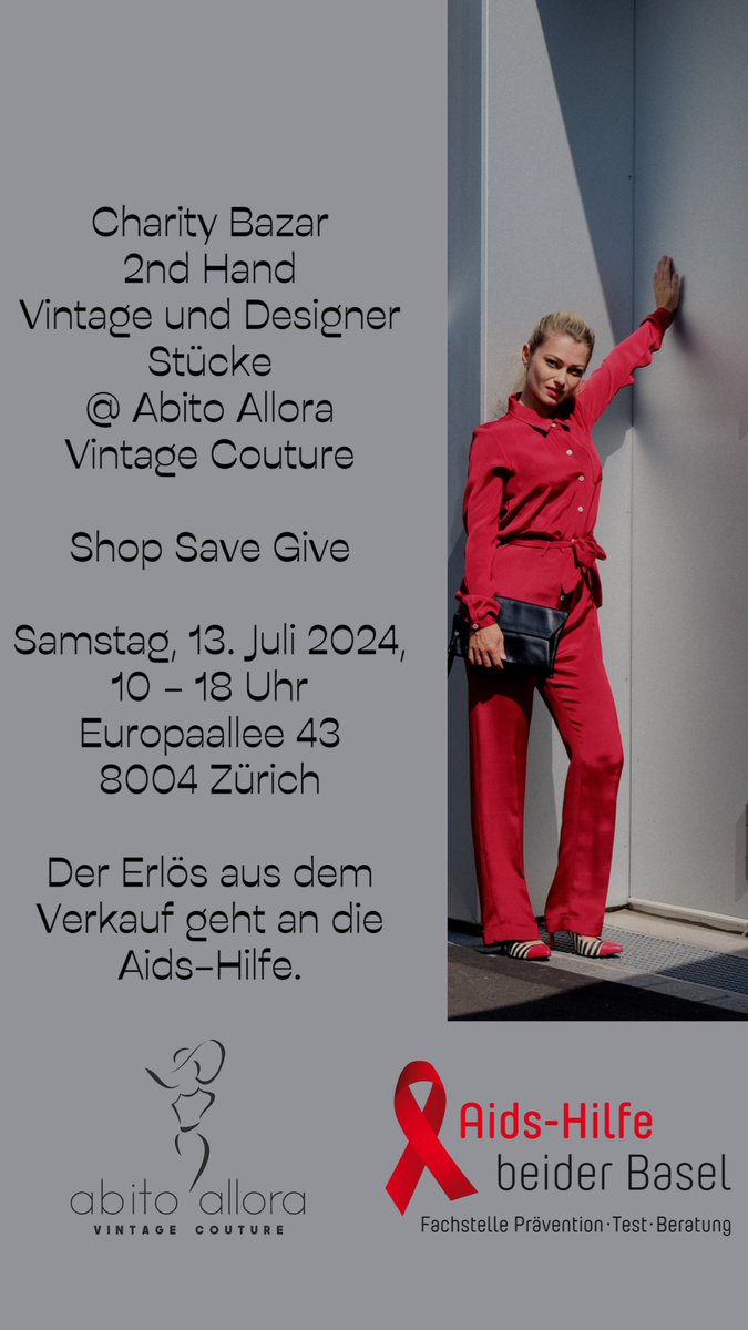 AHbB @ Zürich: Besucht uns an unserem Charity Bazar. Es gibt viele Designer-Schuhe und -Taschen zu ergattern! 

Herzlichen Dank an das Vintage Couture-Geschäft Abito Allora, welches uns all diese coolen Teile gespendet hat!

 Sa, 13. Juli, 10 bis 18 Uhr, Europaallee in Zürich.
