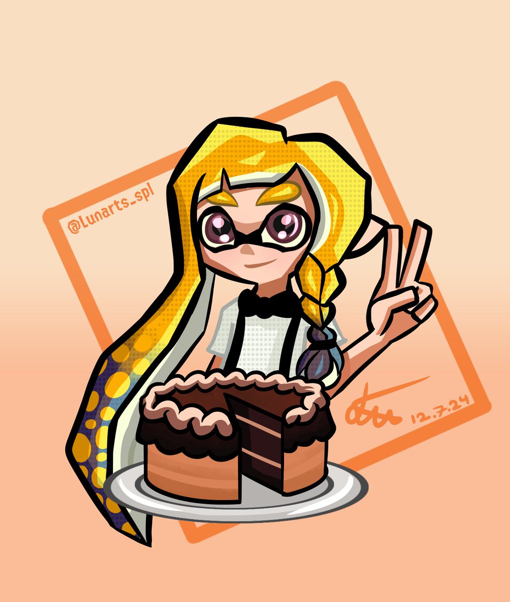 Gift for <a href="/le_frig0/">Le Frigo</a> ! Happy birthday!!! 🔥🎉🎉

#splatoon3 #splatoonart