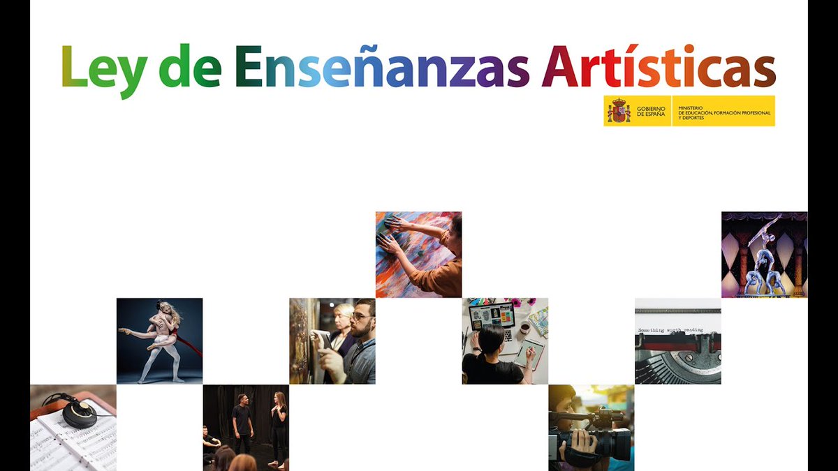 🎭🎬🎪🎨💃✍️🎵Hoy celebramos el acto conmemorativo de la aprobación de la Ley de Enseñanzas Artísticas

🔸Intervendrán representantes de cada sector artístico y la ministra <a href="/Pilar_Alegria/">Pilar Alegría</a>.

👇Síguelo en directo a partir de las 12:00h👇
youtube.com/live/O5L7vqimi…