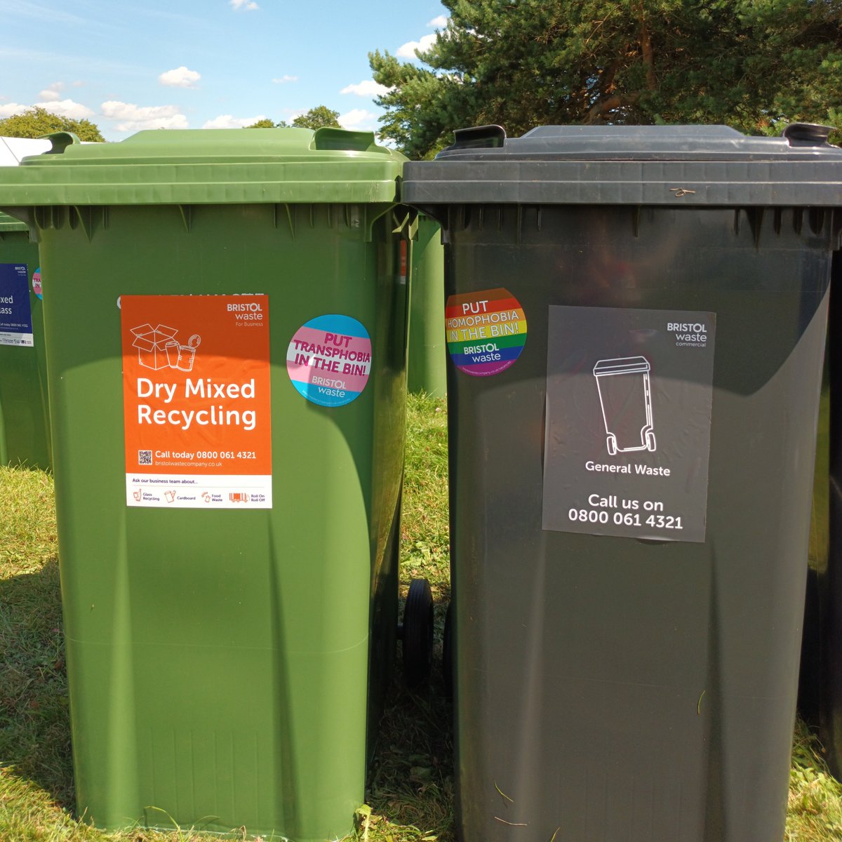 If you're out celebrating Pride this weekend, remember to put all homophobia, transphobia and litter straight in the bin! It helps us keep Bristol clean and safe for everyone 🏳️‍🌈🏳️‍⚧️