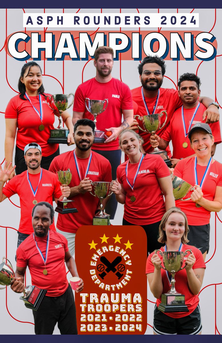 ASPH Accident and Emergency Department (@asph_ed) on Twitter photo Four time ASPH Rounders Champions. We are unstoppable.🏆🏆🏆🏆 #PrideInOurTeam
<a href="/ASPHFT/">Ashford & St Peter's</a> <a href="/AsphWellbeing/">ASPHWellbeing</a> Four time ASPH Rounders Champions. We are unstoppable.🏆🏆🏆🏆 #PrideInOurTeam
<a href="/ASPHFT/">Ashford & St Peter's</a> <a href="/AsphWellbeing/">ASPHWellbeing</a>