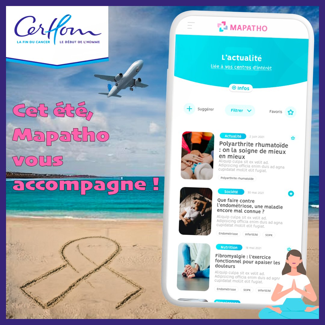 CerhomAsso's tweet image. 🌞 Cet été, @Mapatho est là pour vous ! #Programmez des alertes pour vos #traitements, trouvez des spécialistes partout en France et échangez avec d&apos;autres patients. Ne partez pas sans l&apos;appli ! 📱😎#Cerhom #Mapatho #SantéMasculine