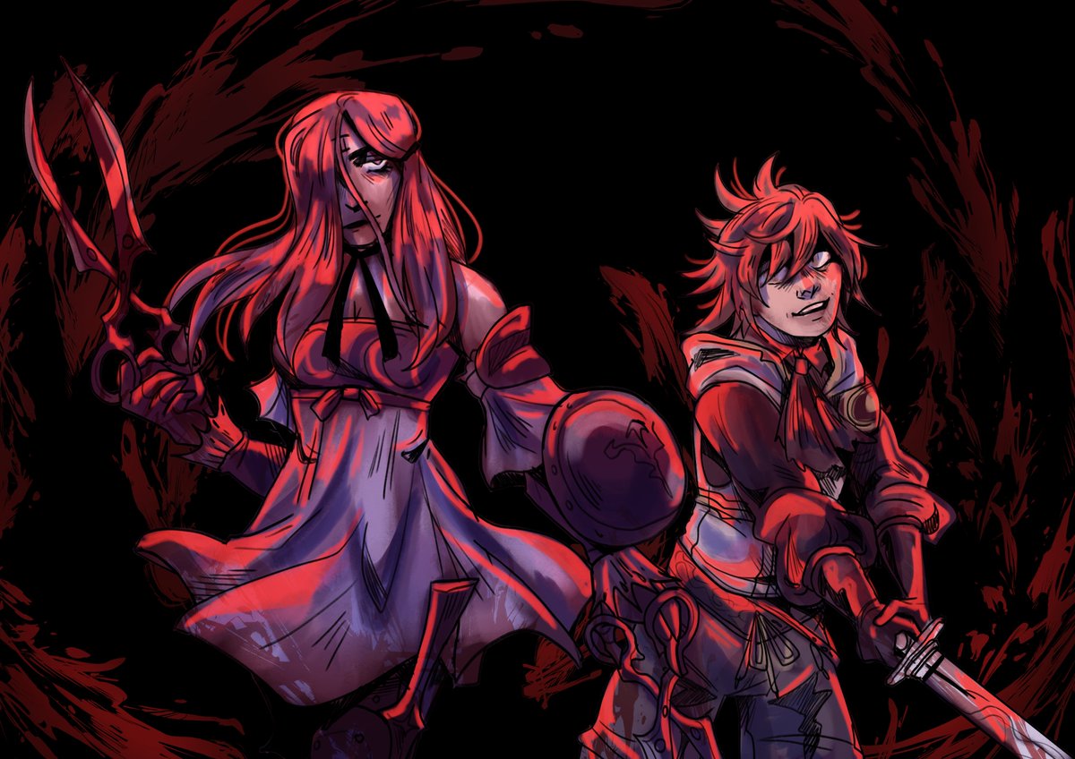 Cone_ffxiv's tweet photo. my #drakenierexchange2024 piece for @Valkavava I hope you enjoy your art of Dito and Three getting up to some quality girlbossing! https://t.co/o3F9EZHZI6