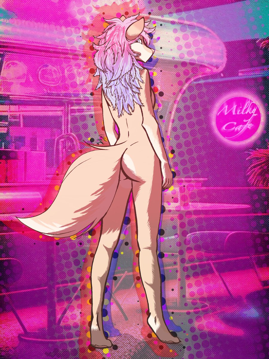 Capt_Morgan69's tweet photo. The Milky Cafe’ 
#furry #furryart #milkypink #cafe https://t.co/tSAcC2NACQ