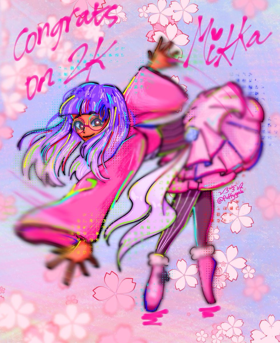 fluffygale's tweet photo. For mah girl @mikkachuVT hitting 2k, congrats 🎉 #MikkARTchu https://t.co/9HvV3xW5kp