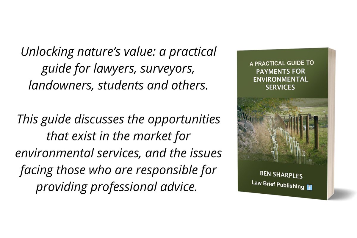 Michelmores (@michelmoreslaw) on Twitter photo Ben Sharples, Head of the Natural Capital at Michelmores, has released an industry-leading guide to Natural Capital: A Practical Guide to Payments for Environmental Services, published by <a href="/lawbriefpub/">Law Brief Publishing</a>
To claim 10% off your copy of the guide, click here tinyurl.com/bdz2ypfz Ben Sharples, Head of the Natural Capital at Michelmores, has released an industry-leading guide to Natural Capital: A Practical Guide to Payments for Environmental Services, published by <a href="/lawbriefpub/">Law Brief Publishing</a>
To claim 10% off your copy of the guide, click here tinyurl.com/bdz2ypfz