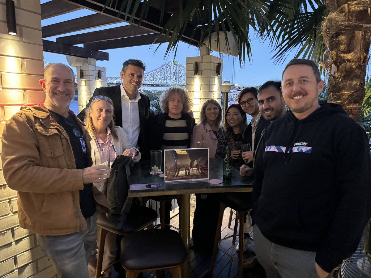 Here's a pic from Founder Fridays  Brisbane 

<a href="/twistartups/">This Week in Startups</a> @jason <a href="/LAUNCH/">LAUNCH</a> <a href="/FounderUni/">Founder University</a> getting together in real life on <a href="/getriver_io/">River</a>