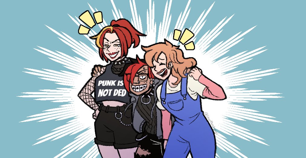Shortboyhere's tweet photo. Drawing of my bestie's #eltingvilleclub  OC's with mine 💕✨

#welcometoeltingville #fanart https://t.co/GN9q95tVkp