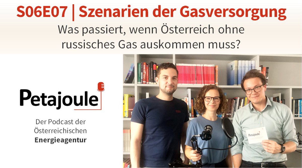 Gleich reinhören &amp; folgen 🔔! 
Hier die Links zur aktuellsten #Petajoule Folge:  📻 

apple: podcasts.apple.com/at/podcast/s06…

spotify: open.spotify.com/episode/57ueKK…

browser: petajoule.podigee.io/68-gasversorgu…

...und in allen anderen Podcatchern 📱