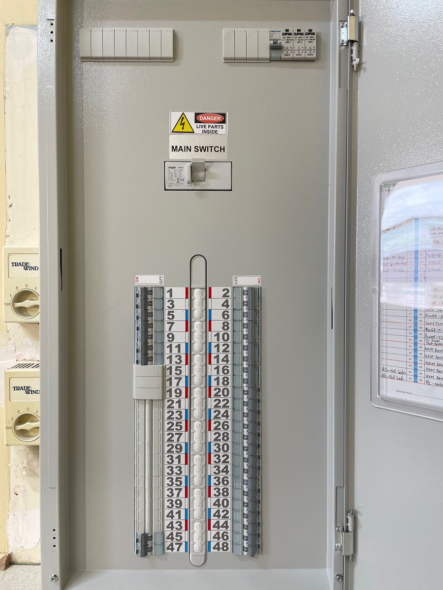 sparkysaclass's tweet image. Is you switchboard untidy? In need of a tidy up to bring it to the current standard? Upgrading your switchboard will make your electrical system safer for your family and easier to fault find in the event of an electrical fault.