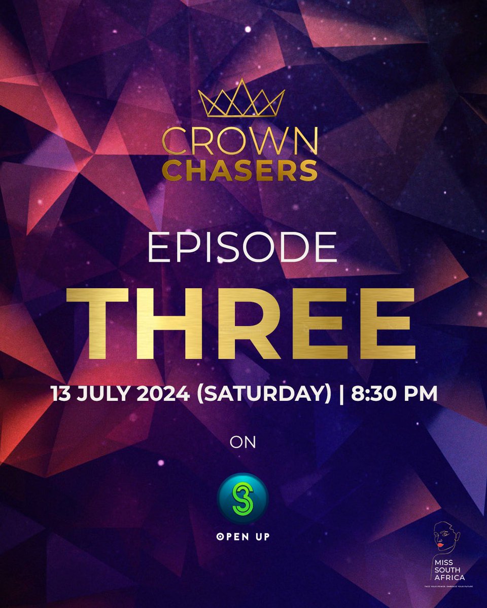 Crown Chasers Episode 3 Coming Your Way! 🤩

Watch our finalists chase the crown tomorrow night at 8:30 PM on <a href="/SABC3/">S3</a> 📺

You can also stream the episode for FREE on the Miss SA App. 📲

#misssa2024 #crownchasers #episode3 #season3