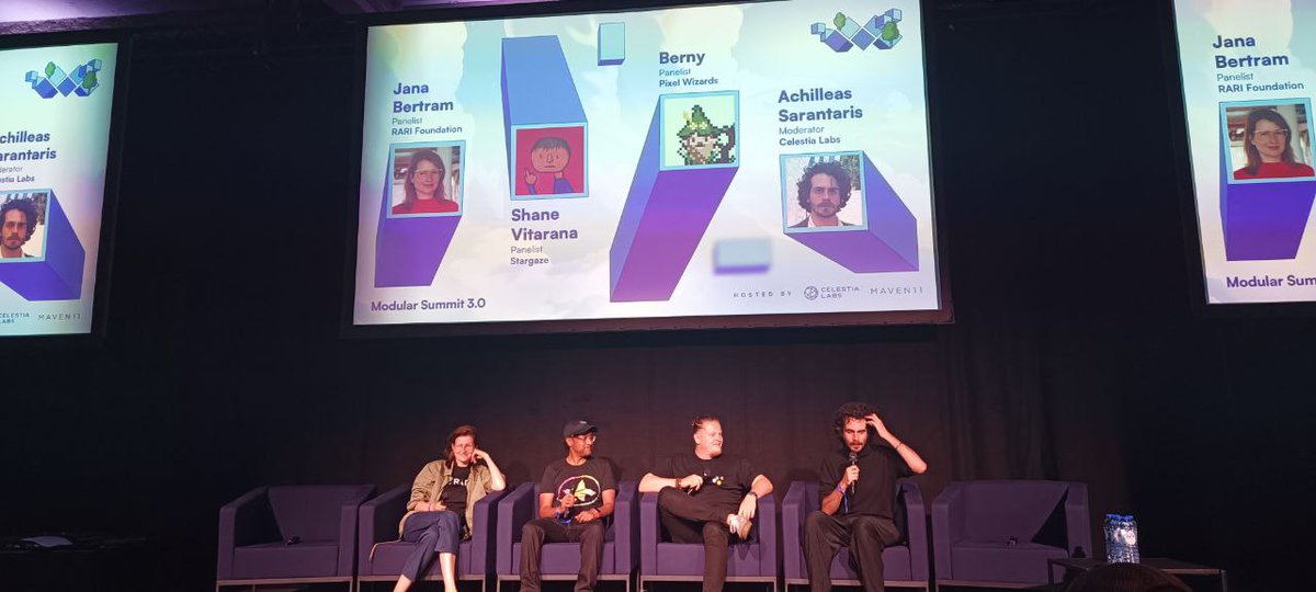 Cumulo_pro's tweet image. great start to second day at @modular_summit 🥳 talking about music, technology and creator tooling...

#modularsummit @CelestiaOrg #blockchainevent