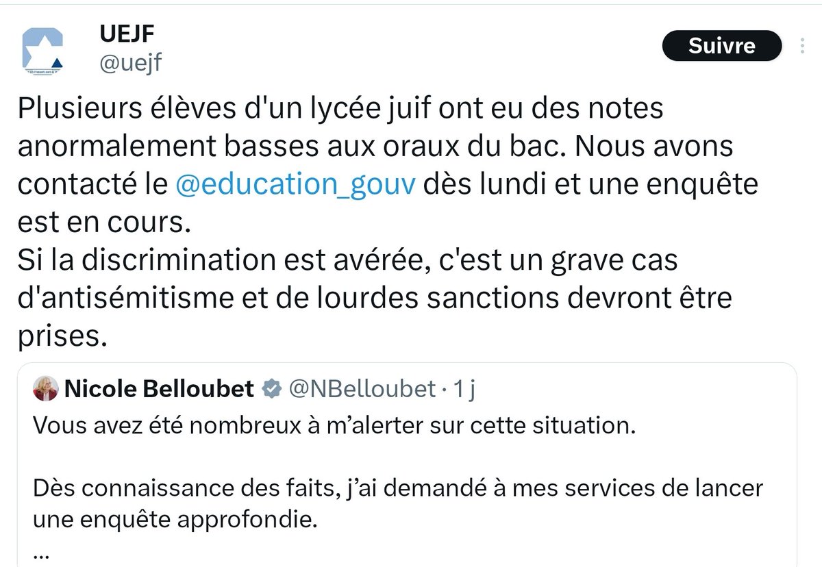 stylos_les's tweet photo. L'enquête demandée par la ministre a démontré que rien ne s'était passé.
La discrimination n'est pas avérée, elle est démentie et nous demandons de lourdes sanctions contre les personnes qui ont commencé cette fake news et ceux qui l'ont relayée et amplifiée.
Respect des profs ✊ https://t.co/YwFl7bu8t6