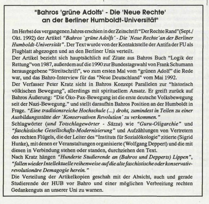 Pietkingkong's tweet photo. @tomdabassman Ihre Ziele halten die fanatisierten Welterlöser für viel zu alternativlos, als daß man sie durch demokratische Prozesse gefährden darf. Den Gedanken hat schon R. #Bahro 1990 entwickelt, worauf ihn Ditfurth… als Ökofaschisten u.„grünen Adolf“ bezeichnete.
https://t.co/Quv7VRNMI9 https://t.co/3t0H4ncYbN