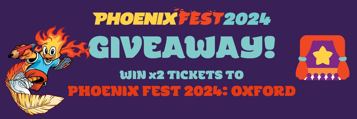 David Fickling Books (@dfb_storyhouse) on Twitter photo 🚨WIN tickets to Phoenix Fest!🚨
We're giving away 2 tickets to Phoenix Fest Oxford (20 July) & 5 digital tickets for runners-up!
To enter, tell us your favourite thing about <a href="/phoenixcomicuk/">The Phoenix comic</a>!
Full ticket details in Alt text. Winner will be chosen at random, closes 3pm 15.7.24 🚨WIN tickets to Phoenix Fest!🚨
We're giving away 2 tickets to Phoenix Fest Oxford (20 July) & 5 digital tickets for runners-up!
To enter, tell us your favourite thing about <a href="/phoenixcomicuk/">The Phoenix comic</a>!
Full ticket details in Alt text. Winner will be chosen at random, closes 3pm 15.7.24