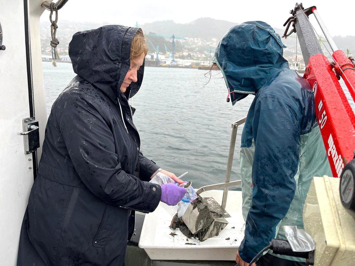 CIM_Uvigo's tweet photo. 🌊 A ría de Vigo, laboratorio para a investigación 🔬 dun grupo internacional de científicos! 🌍

Liderados pola investigadora do CIM Iria García realizaron unha mostraxe a bordo da Inndaga 🛥️ para estudar a diversidade de comunidades de microalgas na auga e nos sedimentos. 🦠🔍 https://t.co/yfKGvnjEr7