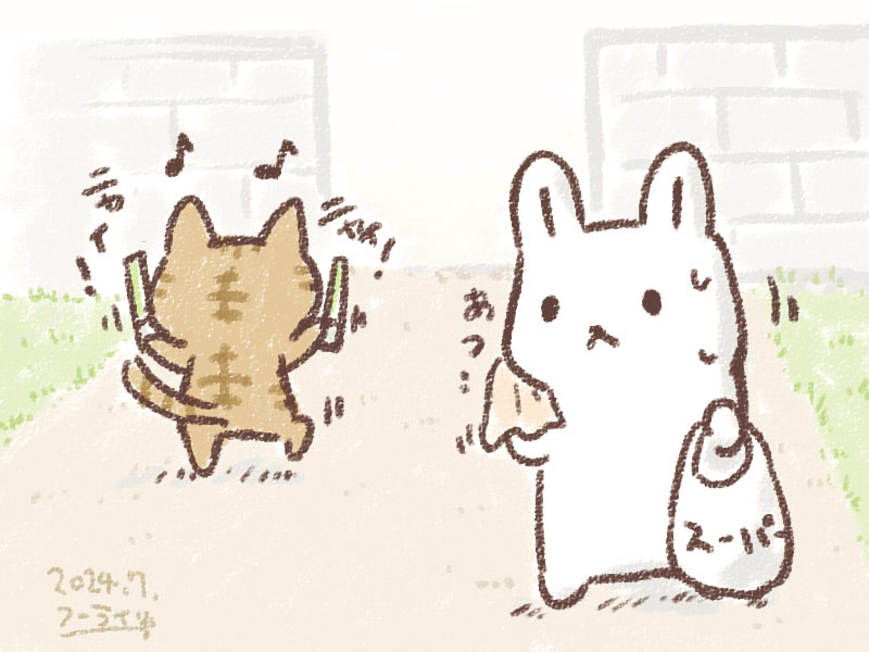 ぬこさんが表でウォームアップしていました…元気ですね…(•ㅅ•;)

#らくがき #ゆるい絵 #illustration