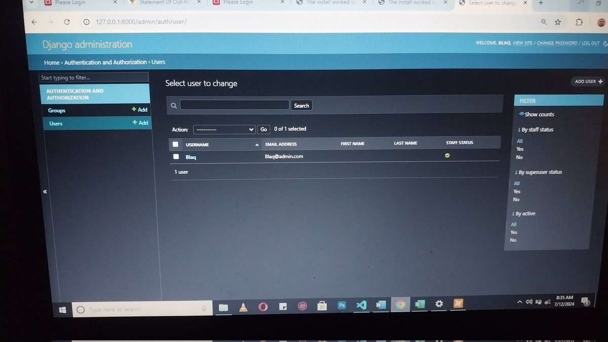 BlaqDevvv's tweet image. Day 35 &amp;amp; 36#100DaysOfCode 
○Basics(Models)  
●Updated  Models 
●Added Database Index 
●Added a Status Field  (Published or Draft)
●Imported Project settings and added Author field to the Post Model
●Created And Applied Migrations 
●Created SuperUser
#Django #PythonDjango