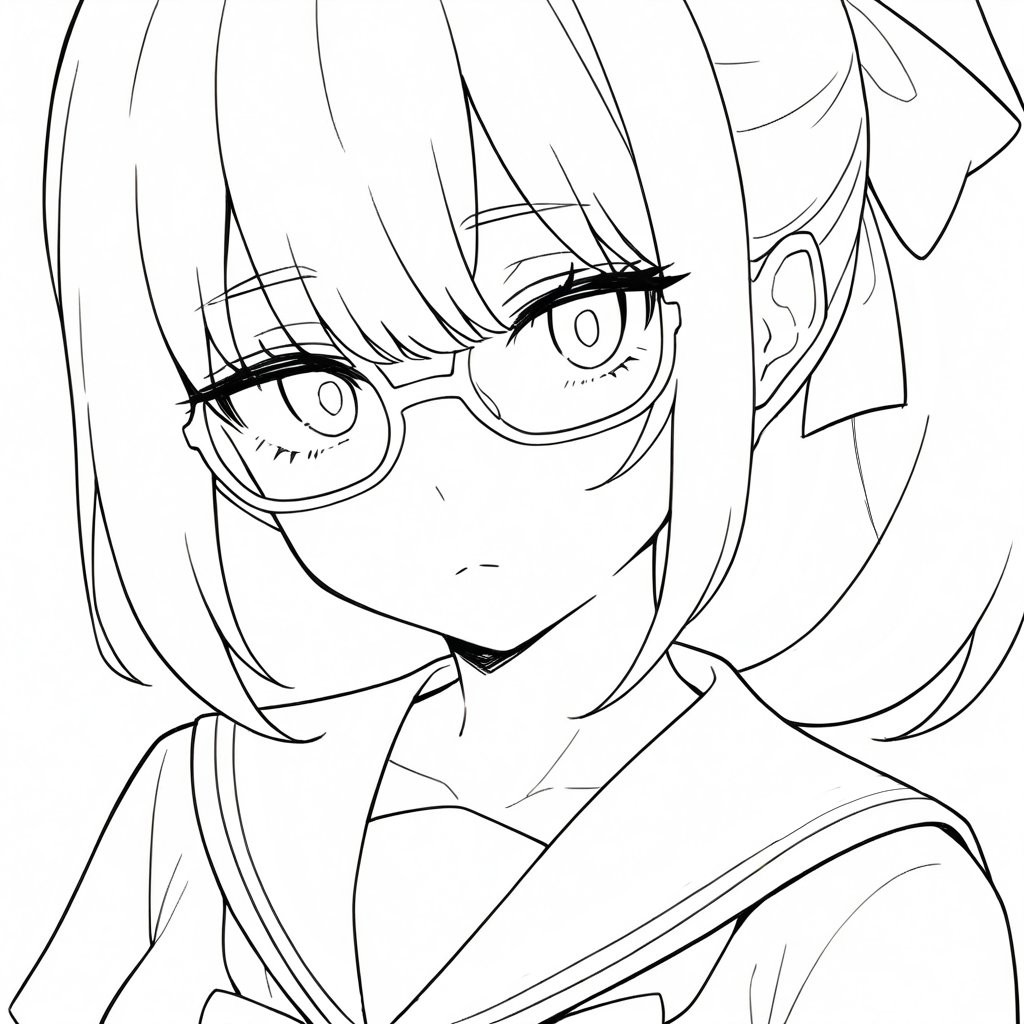 とりあえずAI線画を雑に出したのがこれ。近いけどワイの絵柄ではない