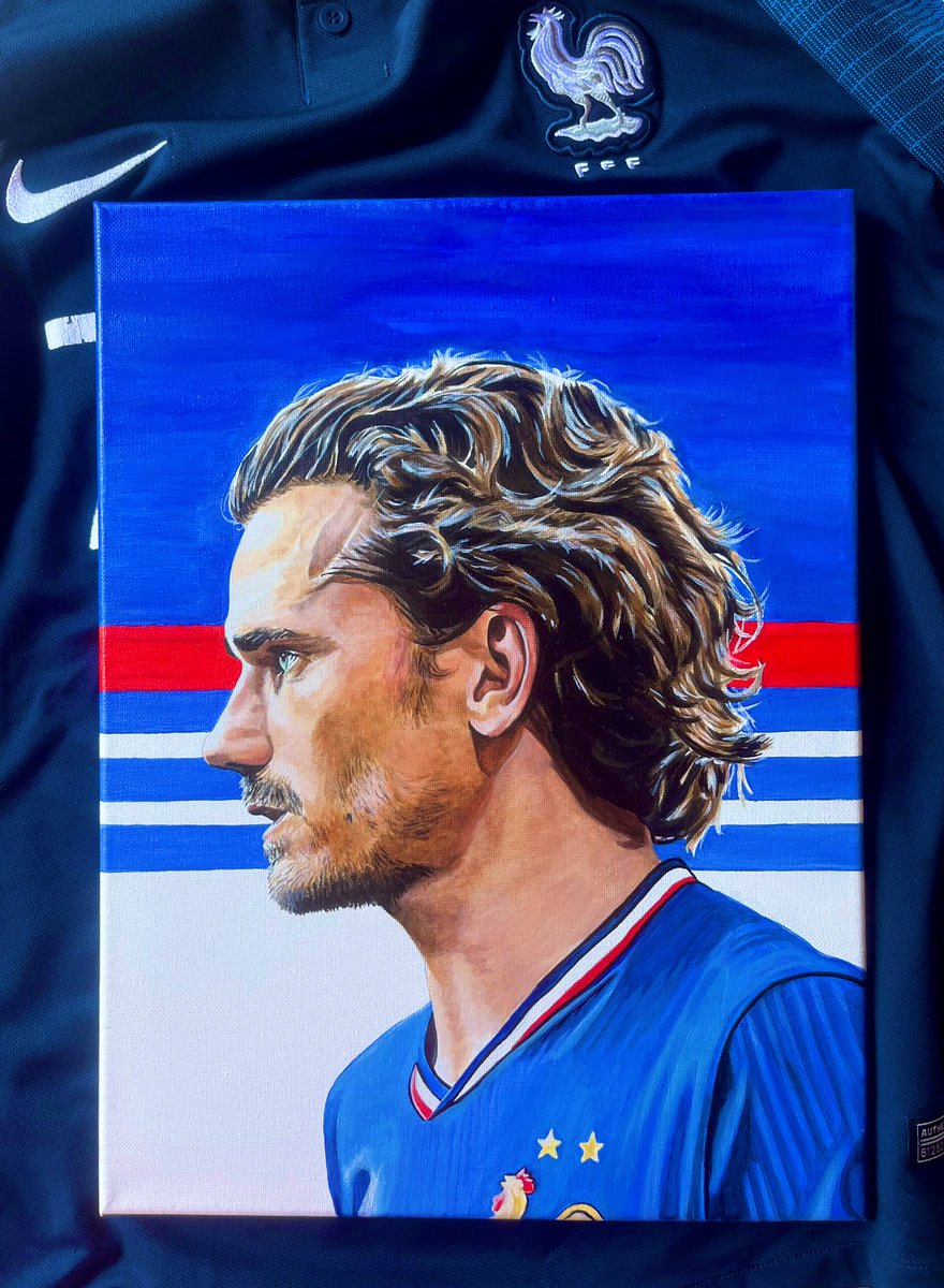 _Artmoli's tweet photo. 👑 @AntoGriezmann 

Dibujo en pintura acrílica del Principito, leyenda de la @FFF 🇫🇷 

#EURO2024 https://t.co/RbeWYvBFh1