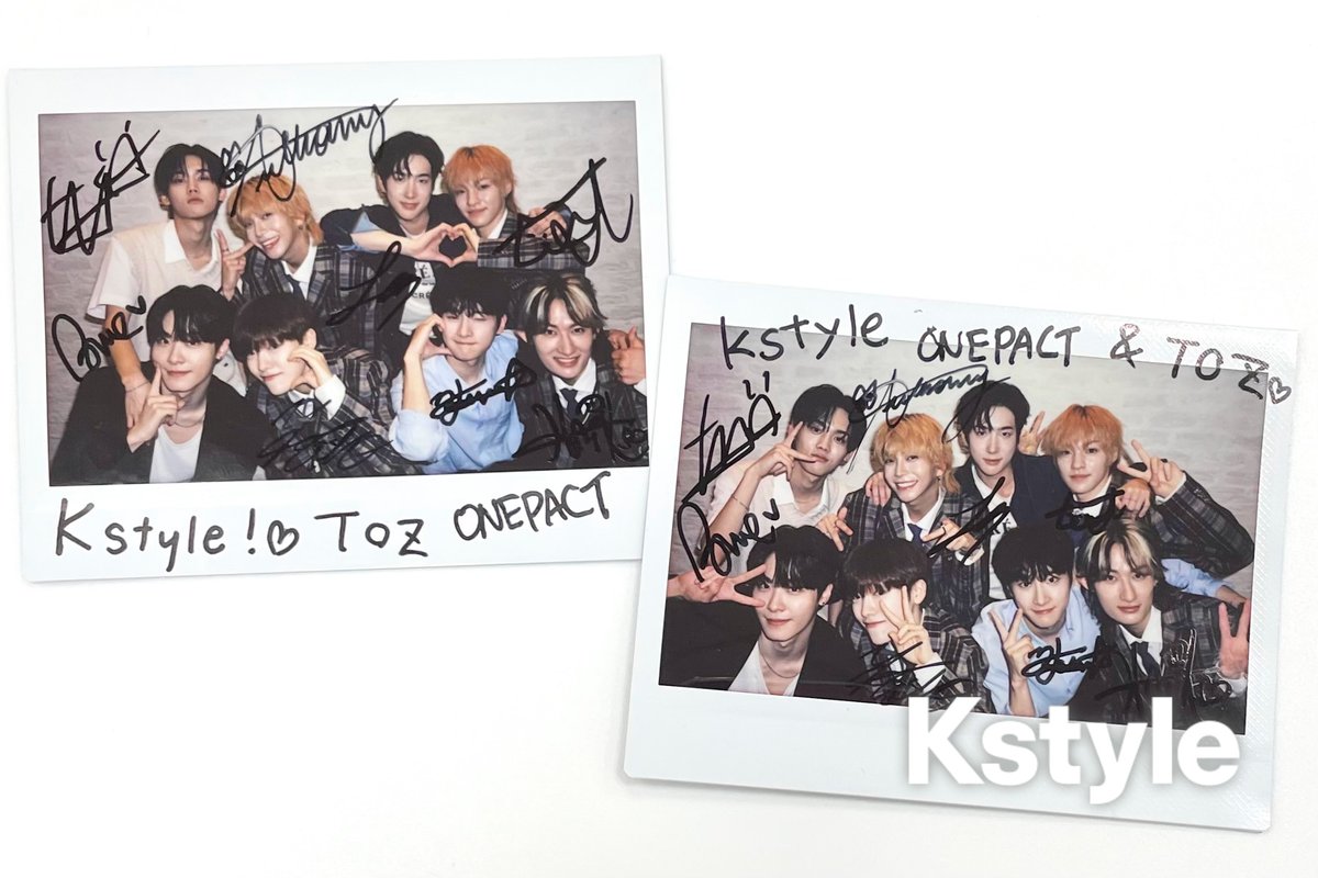 【プレゼント】
ONE PACT＆TOZ直筆サイン入りポラを2名様に！

▼応募
・<a href="/Kstyle_news/">Kstyle</a>をフォロー＆この投稿をRP
・7/16（火）AM11:00〆切

▼対談インタビューも公開中！
news.kstyle.com/article.ksn?ar…

#ONEPACT #원팩트 #TOZ #티오지