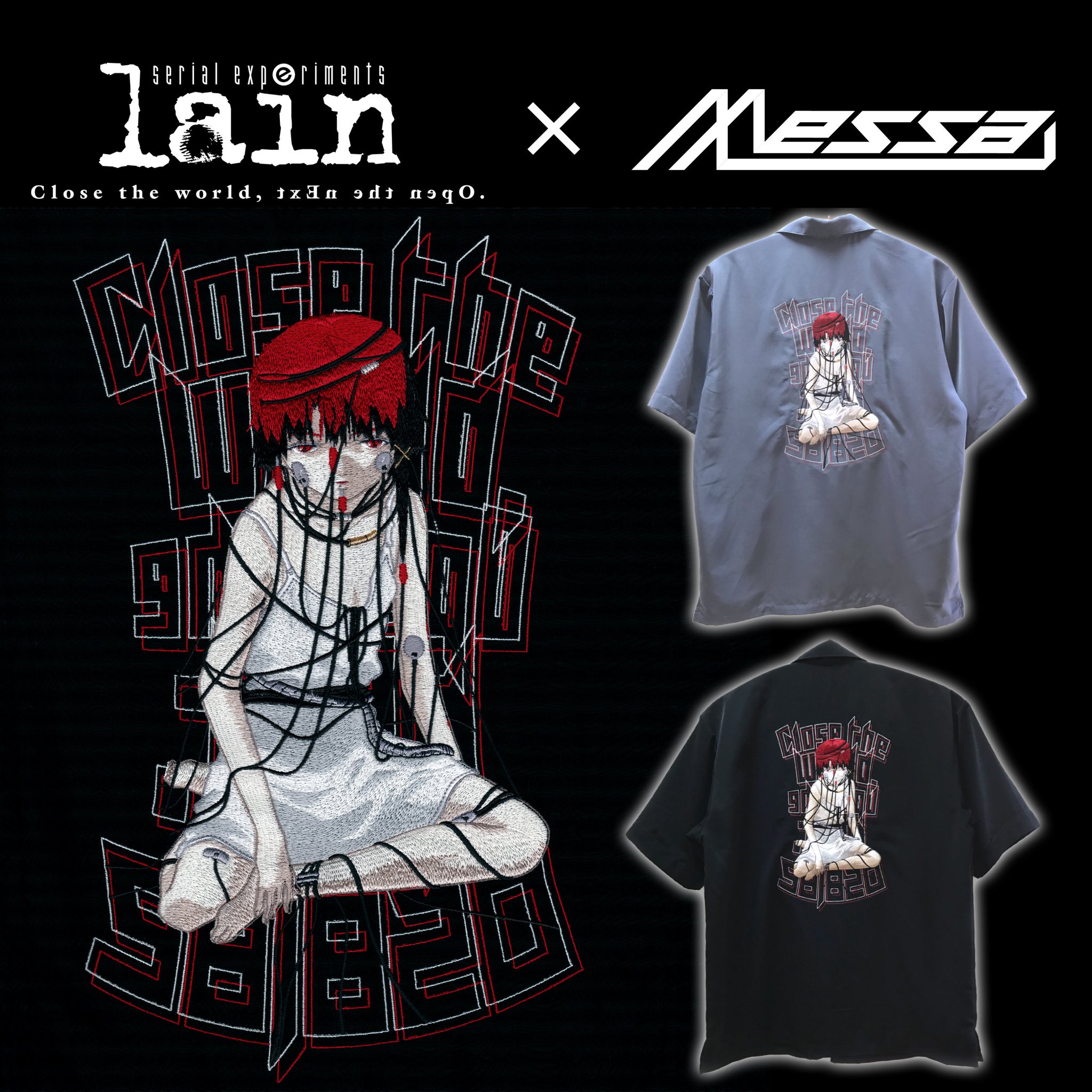 serial experiments lain アロハシャツ L 新品・未開封 serial experiments lain × GEEKS RULE 12 SILKSCREEN PRINTING