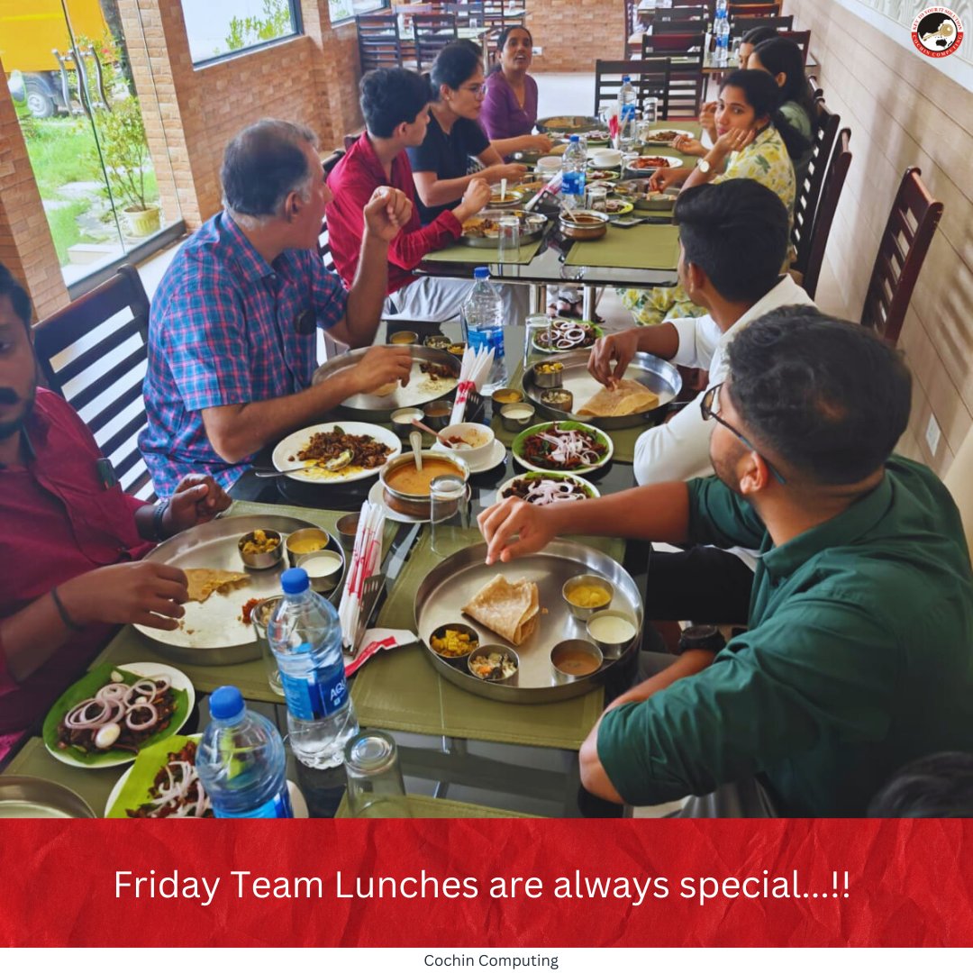 CochinComputing's tweet image. Our Friday team lunches are all about great food, lively conversations, and building stronger connections ✨🍲🍜🍱
.
.
.
.
.
.
#teambonding #fridaylunch #cochincomputing #working #work #job #EmployeeEngagement #employeewelfare #FridayVibes