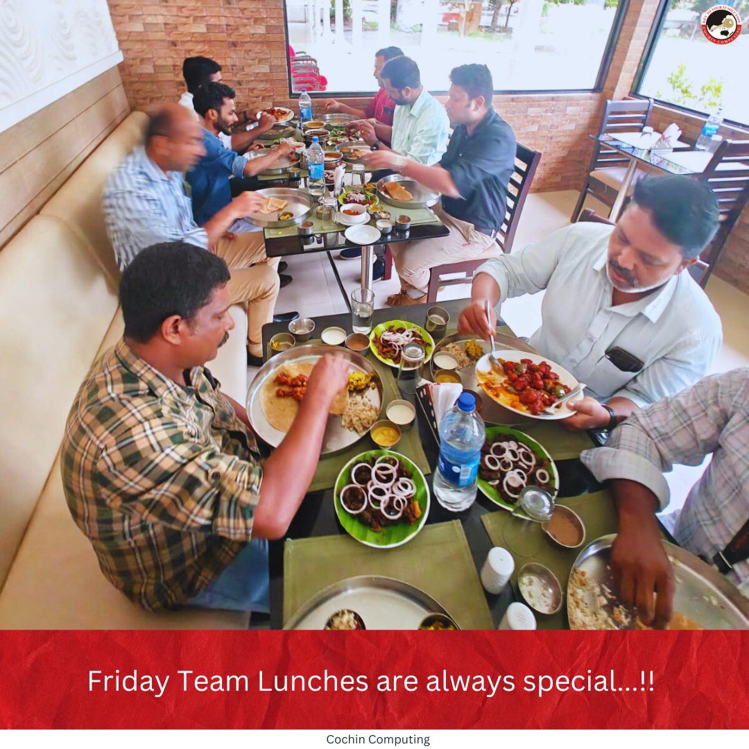 CochinComputing's tweet image. Our Friday team lunches are all about great food, lively conversations, and building stronger connections ✨🍲🍜🍱
.
.
.
.
.
.
#teambonding #fridaylunch #cochincomputing #working #work #job #EmployeeEngagement #employeewelfare #FridayVibes