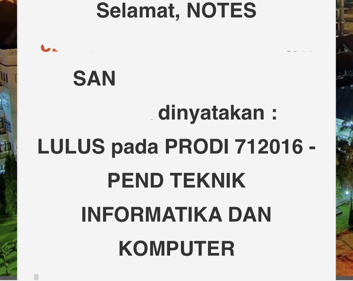 matchabbu_'s tweet image. Alhamdulillah ya Allah🥺akuu lulusss teknikk
senenggg bangettttt,ngebayangin kalau ga lulus tuh ortu nanti gmnaa kalau ada yg nannyainn,sekarangg udah legaaa🙏🥺
#PTN #teknikinformatika