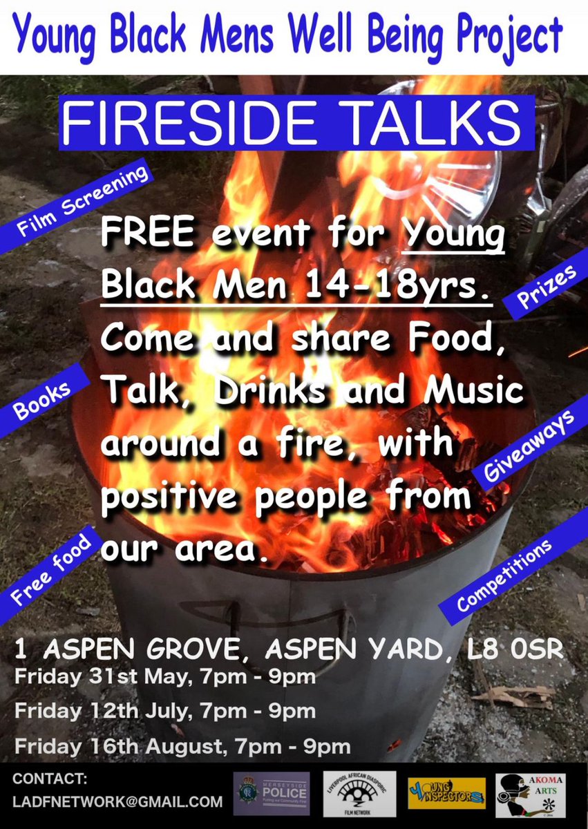ladfnetwork's tweet image. Tonight! 👍🏿🔥

Come on down to Aspen Yard for this month’s Fireside Talks event🔥🔥!

👉🏿 Food, music, prizes and more!

For more information contact: Ladfnetwork@gmail.com

OR 

Drop us a DM 👍🏿
.
.
.
.
.