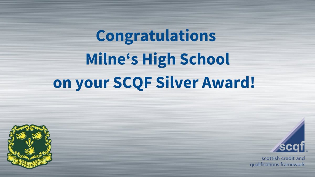 SCQFPartnership's tweet image. 🚀 @MilnesHigh has soared into summer with a silver #SCQF School Ambassador plaque! 🥈
👏A huge well done to staff at the @MorayCouncil school for creating a wider range of #learnerpathways
😍See their achievement at scqf.org.uk/support/suppor…

#education