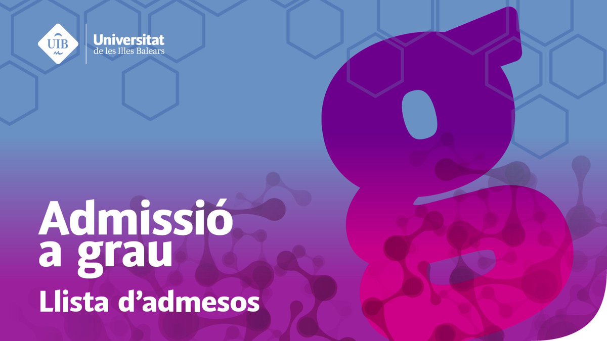 PortUIB's tweet photo. ⚠️Hem publicat la primera llista d'admesos de la #preinscripcióUIB dels #grausUIB @UIBuniversitat
🚨Teniu molt en compte els terminis d'acceptació de plaça, reserva de plaça i matrícula.
Més informació a: https://t.co/s39ktHifBh
#SeràsUIB #futuralumnat https://t.co/vAt1BhnTul