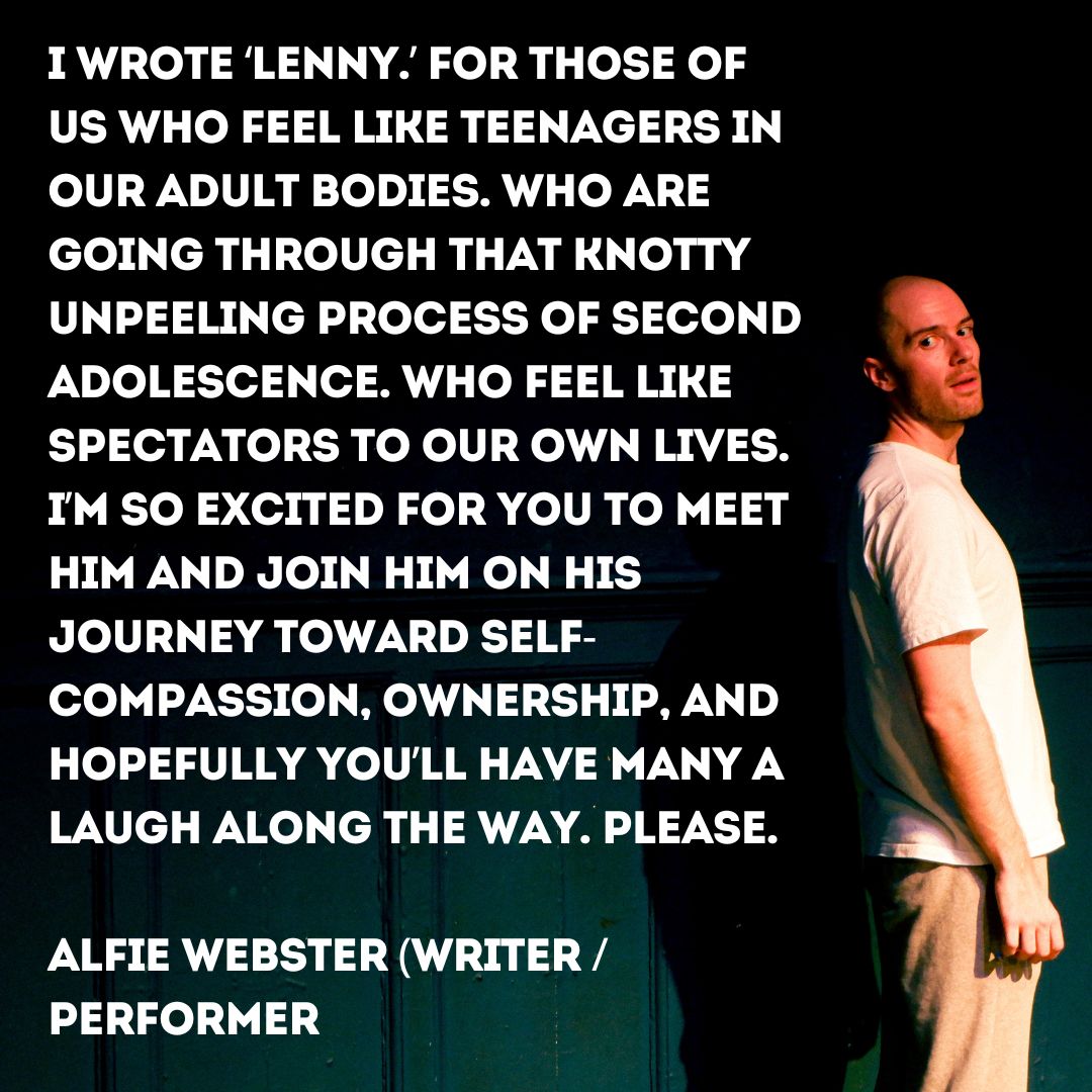 Soon arriving on our stage: lenny. by Alfie Webster, a complex and tender queer coming of age story.

📆 26-27 July
🎟️ buff.ly/3Li2yqa