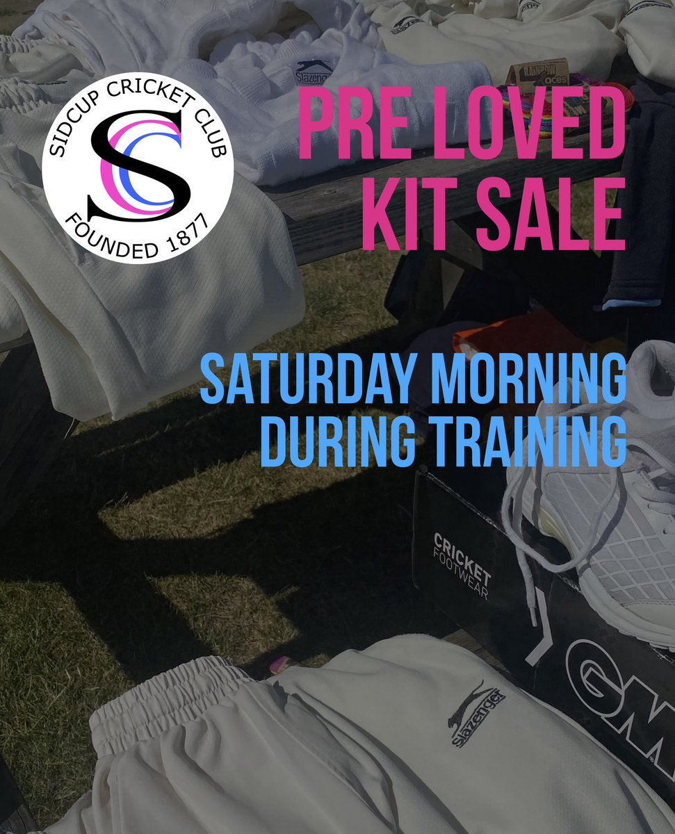 Sidcupcc's tweet image. Help us reuse kit and raise funds tomorrow morning during training, you’ll find the stand by the BBQ.

Don’t forget we’ll also be collecting bottle tombola donations too for our junior’s day in cricket week. More details coming very soon!

#sidcupcricketclub #sidcupcc