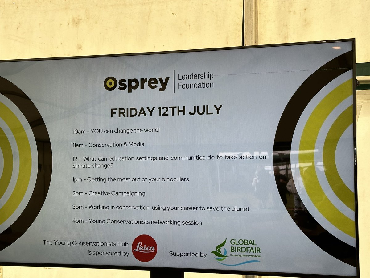 OakhamWeather's tweet image. Off to global birdfair today.  Big shout out to @ospreylf  and the great work they do.  Fantastic programme of talks lined up at the young conservationists hub.