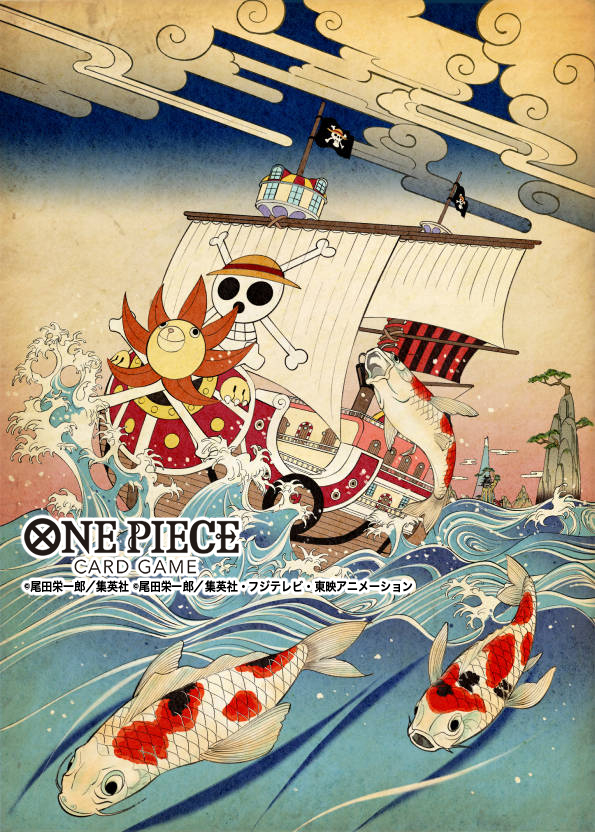 英語版ワンピースカードゲームの1周年記念セットの麦わらの一味プレイ