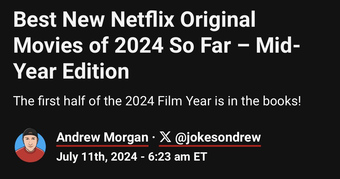 SamMcAlister1's tweet photo. Fabulous to see Scoop in the top 10 films for 2024 

“Scoop feels like the modern, streaming version of a film like Ron Howard’s Frost/Nixon,”

Thanks so much @jokesondrew 🙏🏻

@netflix #Scoop https://t.co/e05ohcJ3F2