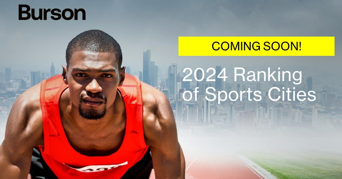 The countdown is on! ⏳ The 2024 Ranking of Sports Cities is nearly here! 🏆

With the competition fiercer than ever, which city will climb the ranks and which will take a step back?

Stay tuned for the big announcemnt! 👀

#BursonRanking #SportsCities