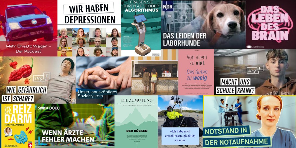 Die Nominierten für den #PublizistikPreis 2024  stehen fest! Von den mehr als 200 Bewerbungen haben es 17 herausragende Beiträge in die Top 17 geschafft: stiftung-gesundheit.de/publizistik-pr…

Die Preisverleihung findet in diesem Jahr auf dem #GWK24 in Hamburg am 18.09. statt.