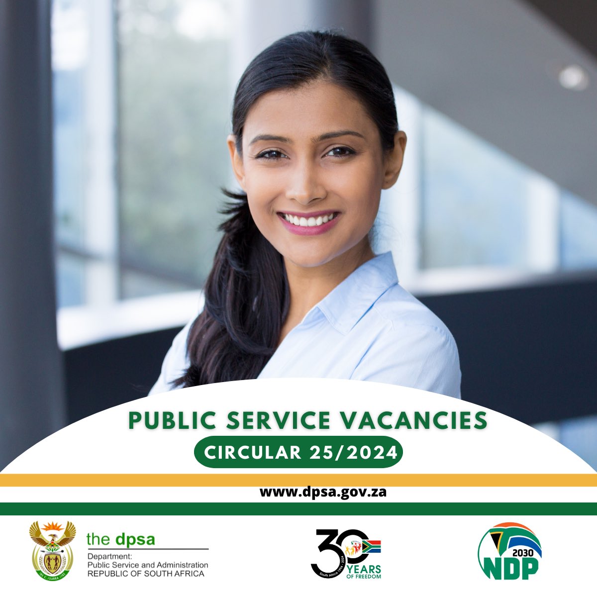 📣PUBLIC SERVICE VACANCY CIRCULAR 25/2024

Limpopo Department of Sports, Arts and Culture seeks a suitably qualified

💼Director: Language Services

🪙R1 216 824.per annum

📍Head Office | Polokwane

🔗dpsa.gov.za/dpsa2g/documen…