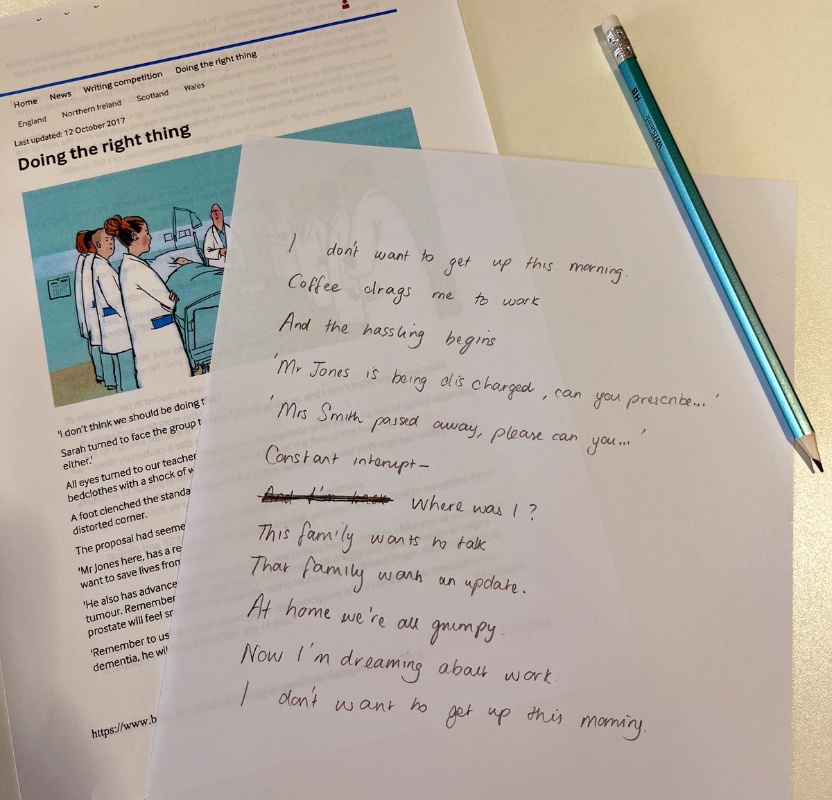 GraceInvaders's tweet image. Lots of food for thought following @DrRasha_MS &amp;amp; colleagues’ session on #moraldistress and #creativereflection - somehow you unlocked the poet in me 😮👏🏻 #ASME2024