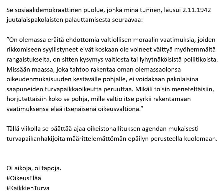 kaikkienturva's tweet photo. Nimetön (lainaus Suomen Sosialidemokraatin Eino Kilpi). Polttopiste 12.7.2024
#KaikkienTurva #OikeusElää https://t.co/PqmNTWqU9E