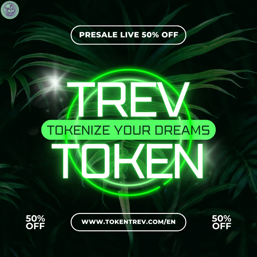 trevtoken's tweet photo. 🚀 The TREV Token presale is now live with an incredible 50% off! Don't miss this chance to tokenize your dreams and be a part of the future of investment. Visit https://t.co/j960RvrgiN to get started! 🌟 

#TokenRevolution #TREVToken #Crypto #Investment #Fintech #Presale https://t.co/yJGChwabHU