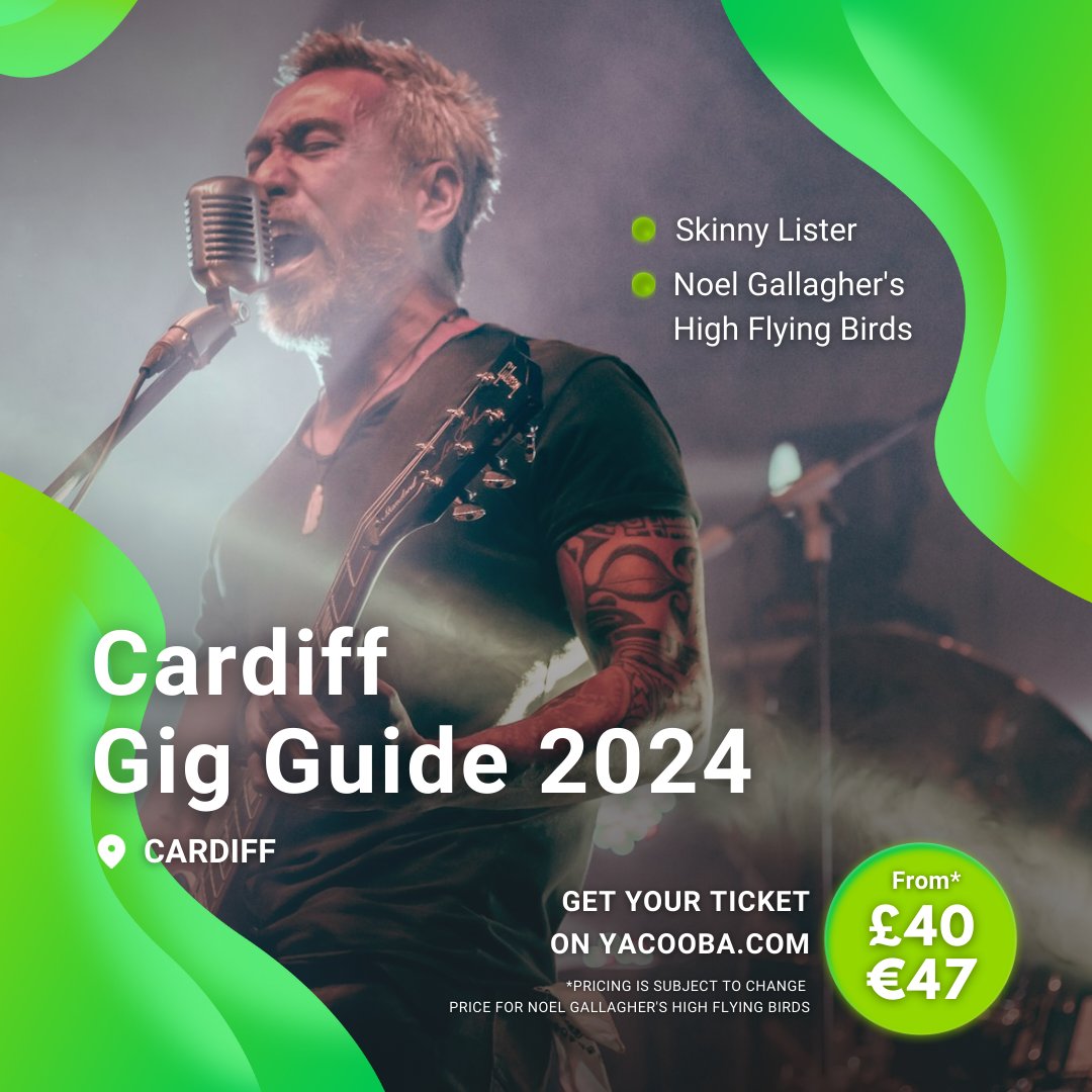 📢 When it comes to music, Cardiff has a lot going on, with this vibrant exciting city offering anything from small gigs at local pubs and clubs, to larger concerts:
👉 blog.yacooba.com/cardiff/👈

#cardiff #visitwales #travel #tickets #explore #discover #gigs #music #noelgallagher