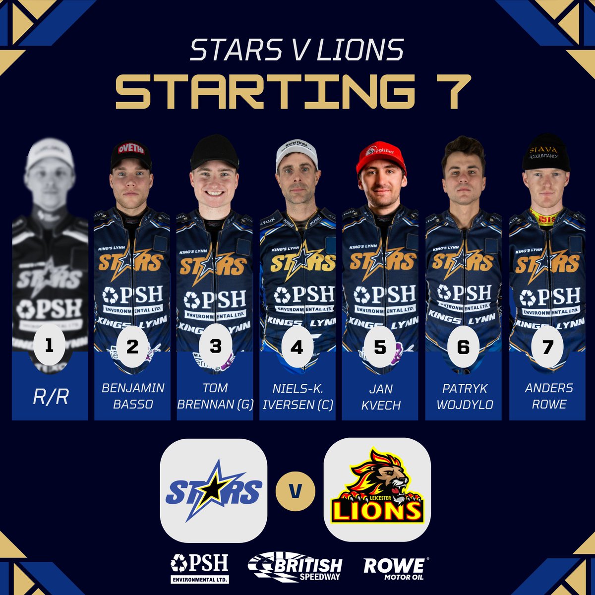 𝗔𝗳𝘁𝗲𝗿 𝘁𝗵𝗲 𝗯𝗿𝗲𝗮𝗸 ▶️

ROWE Motor Oil Premiership action resumes on Monday with Leicester the visitors to the Adrian Flux Arena - and here's our confirmed line-up...

#KLYLEI | #OurStars⭐️