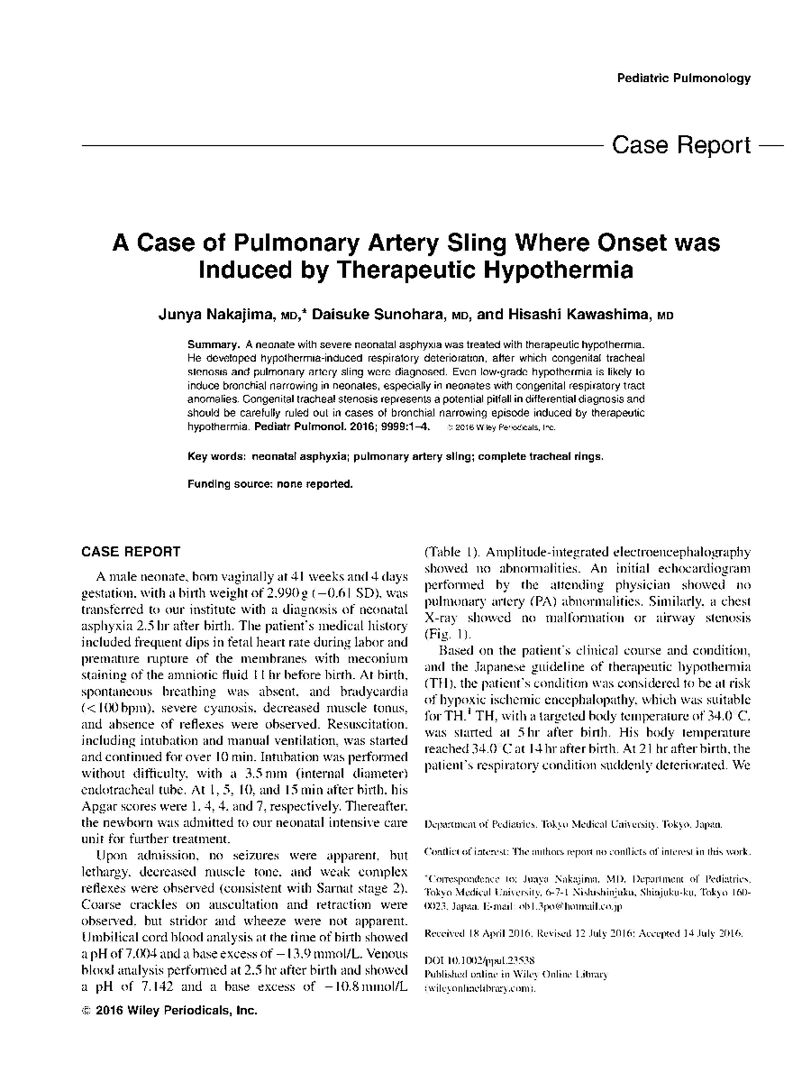 EurekaMag (@eurekamag) on Twitter photo A case of pulmonary artery sling where onset Was induced by therapeutic hypothermia eurekamag.com/research/057/0… A case of pulmonary artery sling where onset Was induced by therapeutic hypothermia eurekamag.com/research/057/0…