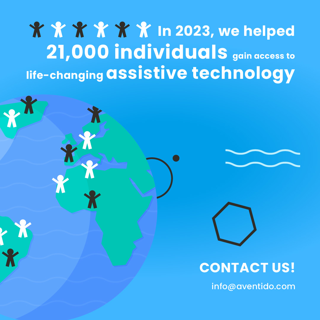 aventido's tweet image. In 2023, we helped over 21,000 individuals worldwide gain access to life-changing #AssisitveTechnology. 

If you&apos;d like us to help you take your assistive tech product to market, email us today at info@aventido.com.