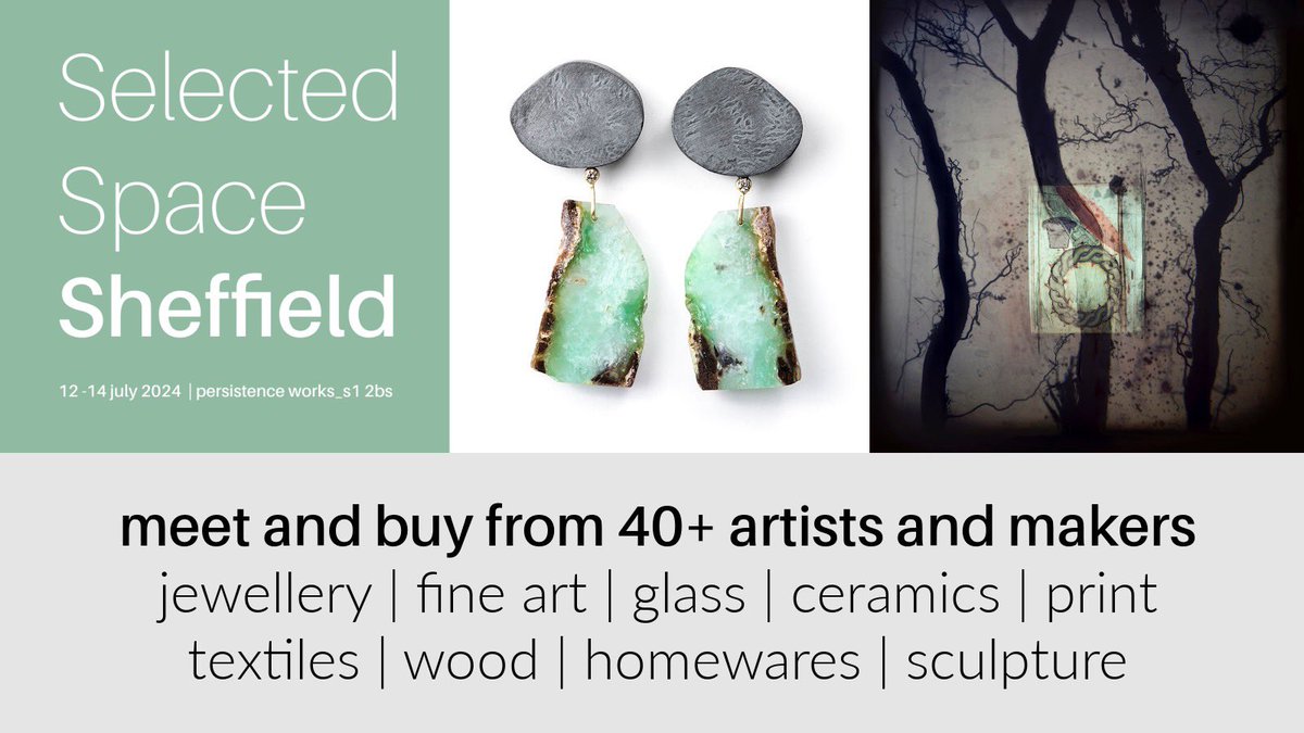 ‼️ TODAY IS THE DAY
📣 <a href="/SelectedSpace/">Selected Space</a> : Sheffield opens today and is on all weekend <a href="/yartspace/">Yare KIM</a>.

➡️ 40+ fine artists and contemporary craft designer makers have been selected for this buying event. 
-
🌐 selectedspace.co.uk
Beautiful Things | Curated By Makers
-
‼️ JOIN US