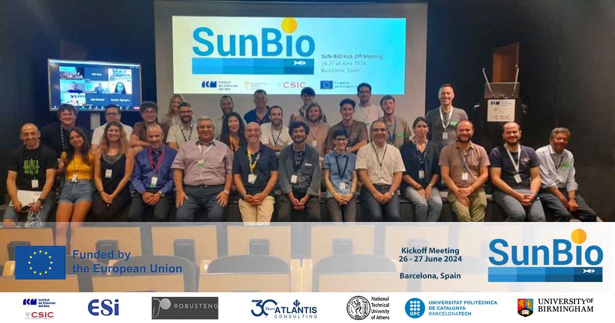 🤝🚀 Our 1st Kick-Off Meeting took place in Institut de Ciències del Mar - CSIC (ICM-CSIC) premises between 26th - 27th of June, 2024 in Barcelona.
Stay tuned for more!
<a href="/HorizonEU/">Horizon Europe 🇪🇺</a> <a href="/CORDIS_EU/">EU Research Results</a> <a href="/cinea_eu/">CINEA 🇪🇺</a> #Collaboration #Science #ICMCSIC #ProjectKickOff #SUNBIO  #MissionOcean